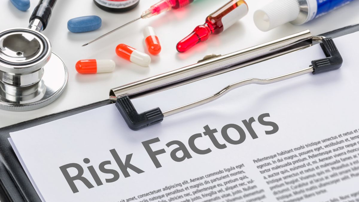 A photo of a document with “Risk Factor” as a title